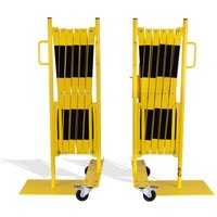 dancop Scherengitter-Set, 2 Rollenfüße, 2 Fußplatten, Breite 2x 2.000 mm, gelb/schwarz dancop Scherengitter-Set, 2 Rollenfüße, 2 Fußplatten, Breite 2x 2.000 mm, gelb/schwarz von dancop
