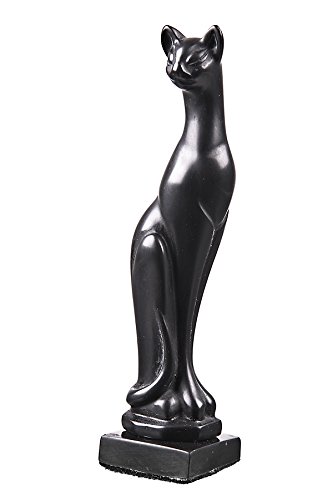 Dekorative Stein Statue Figur Skulptur stehende Schwarze Katze 13 cm von danila-souvenirs