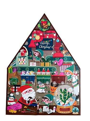 Adventskalender mit Radiergummi, Kalender Advent - Motiv Haus von daniplus