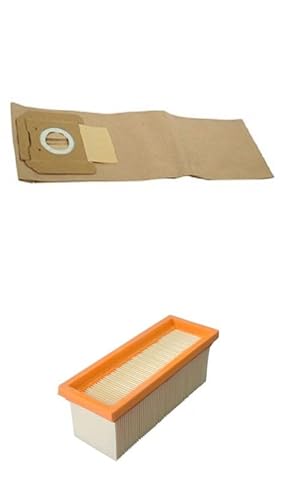 daniplus© SET 10 Staubsaugerbeutel + Filter passend für Kärcher 2701, 2801, 6.904-263 von daniplus