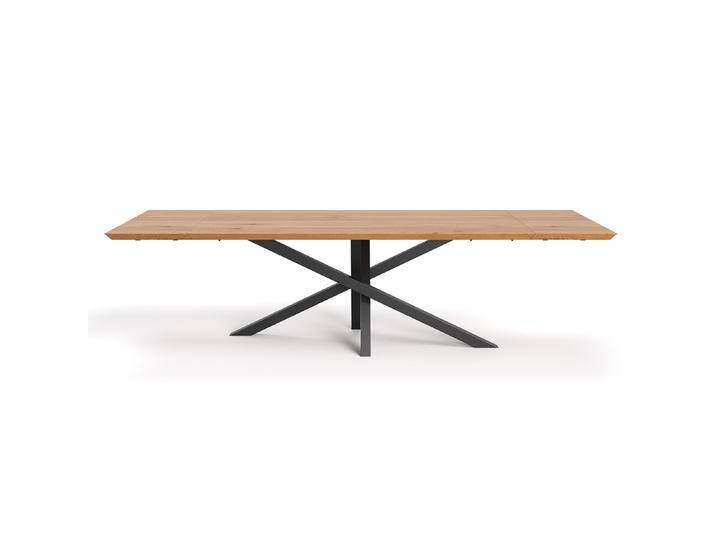 Ausziehbarer Slant-Tisch aus Massivholz 160x100 cm Zwei Verlängerung je 50 cm von danzz