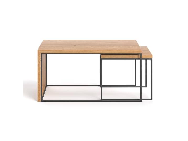 Mate-Couchtisch-Set aus massivem Holz 100 cm / 50 cm von danzz