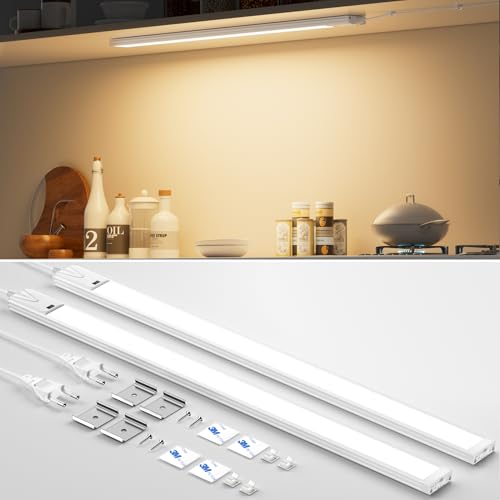 daphomeu Unterbauleuchte Küche Led Dimmbar, 2 Stück 55CM Ultra Dünn Led Schrankbeleuchtung Berührungsloser Sensor, 3 Farbtemperatur Lichtleiste für Schrank, Regale,Werkbank, 700LM daphomeu Unterbauleuchte Küche Led Dimmbar, 2 Stück 55CM Ultra Dünn Led Schrankbeleuchtung Berührungsloser Sensor, 3 Farbtemperatur Lichtleiste für Schrank, Regale,Werkbank, 700LM von daphomeu