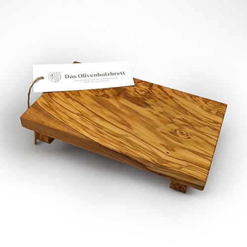 das Olivenholzbrett®, Sushi-Brett aus Olivenholz Maße 25cm x 15cm x 4cm, incl. 1 Paar Sticks von das Olivenholzbrett