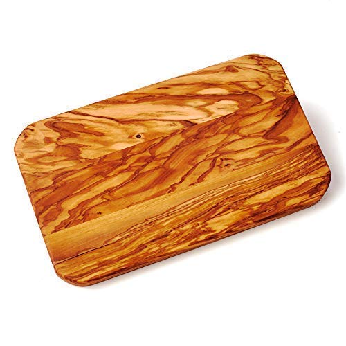 DAS OLIVENHOLZBRETT® Schneidebrett aus Olivenholz längs verleimt/Allzweck Schneidebrett aus Olivenholz / 35cm x 25cm x 1.4cm von das Olivenholzbrett