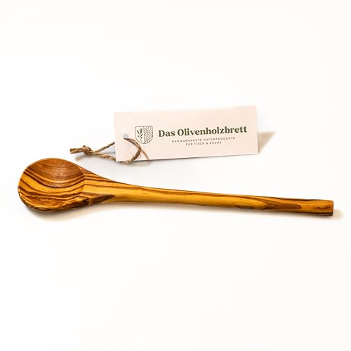 das Olivenholzbrett® / Kochlöffel aus Olivenholz/Olivenholz Kochlöffel mit rundem Kopf und rundem Stiel/Holzlöffel/Kochlöffel aus Holz / 30cm von das Olivenholzbrett