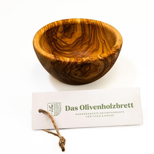 das Olivenholzbrett® / Olivenholzschale/Müslischale aus Olivenholz, Tapasschale aus Holz/Beilagenschale/Reisschale / Snackschale14cm von das Olivenholzbrett