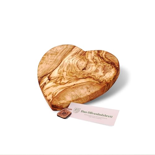 das Olivenholzbrett Schneidebrett in Herzform 20cm von das Olivenholzbrett