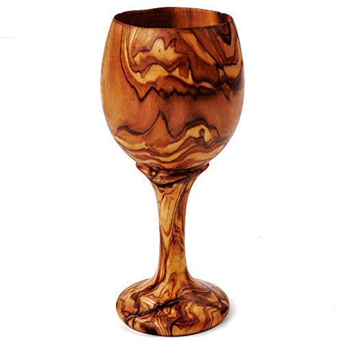 das Olivenholzbrett Weinkelch 16cm von das Olivenholzbrett