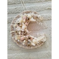 Makramee Mond Mit Trockenblumen Wandbehang, Fensterdeko Makramee Mond Mit Trockenblumen Wandbehang, Fensterdeko von dasDekowerk