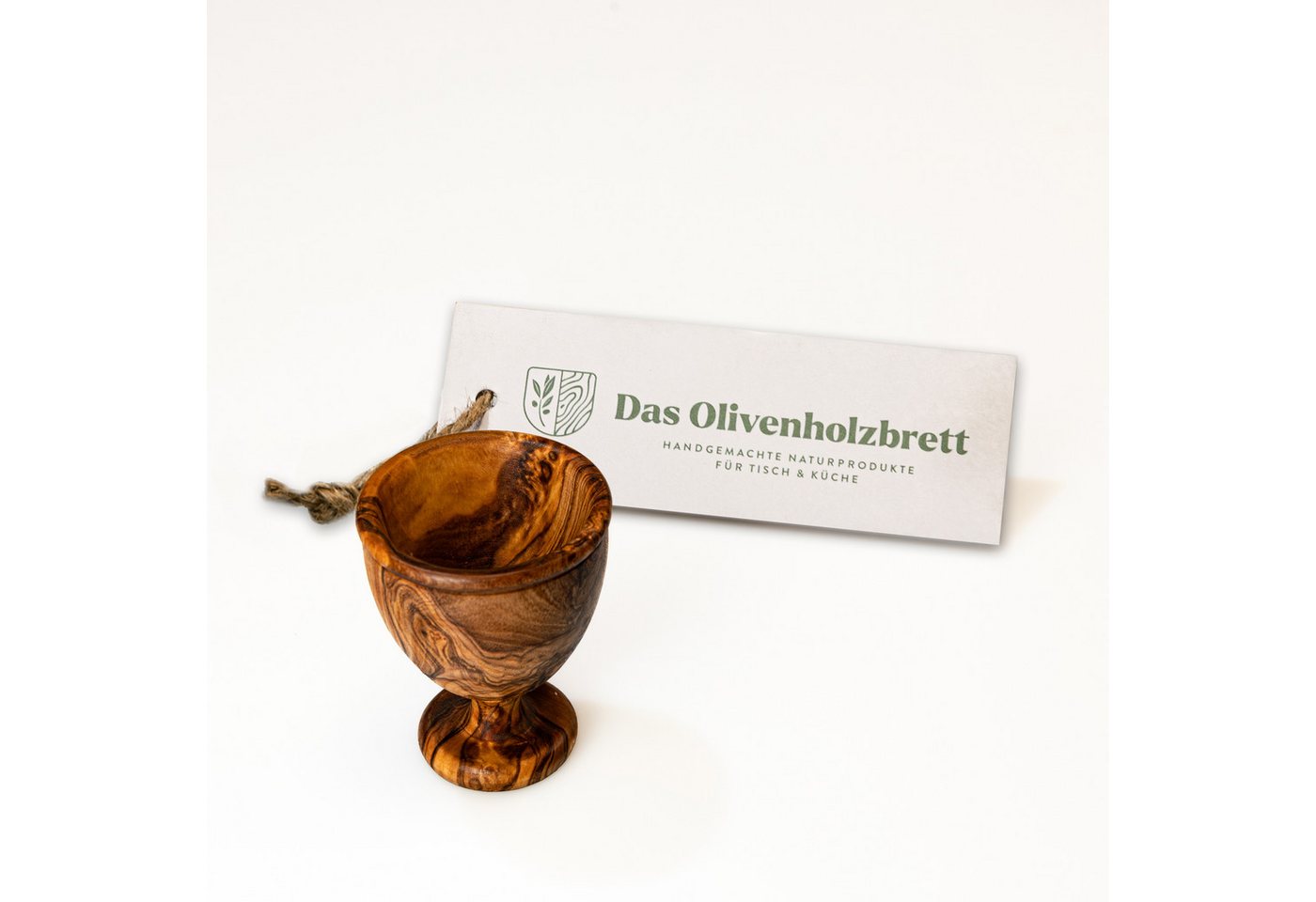 dasOlivenholzbrett Eierbecher Eierbecher aus Olivenholz, klassisch von dasOlivenholzbrett