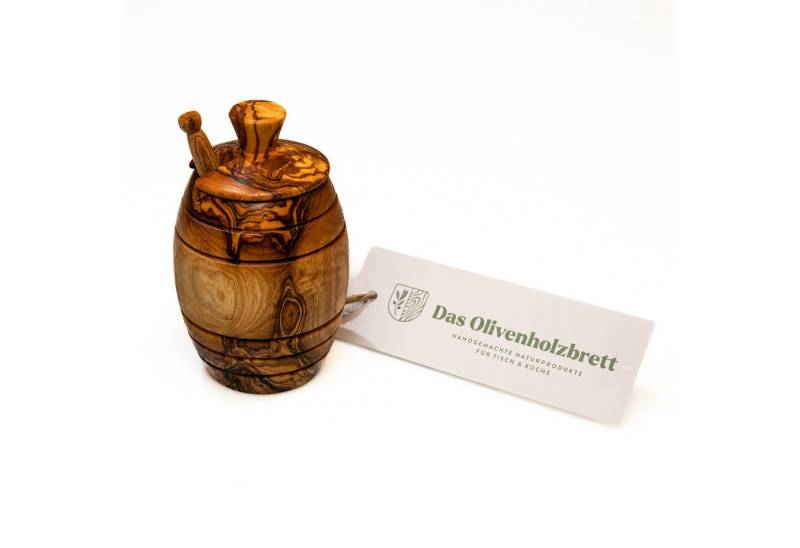 dasOlivenholzbrett Honigglas Honigtopf mit Honiglöffel aus Olivenholz dasOlivenholzbrett Honigglas Honigtopf mit Honiglöffel aus Olivenholz von dasOlivenholzbrett