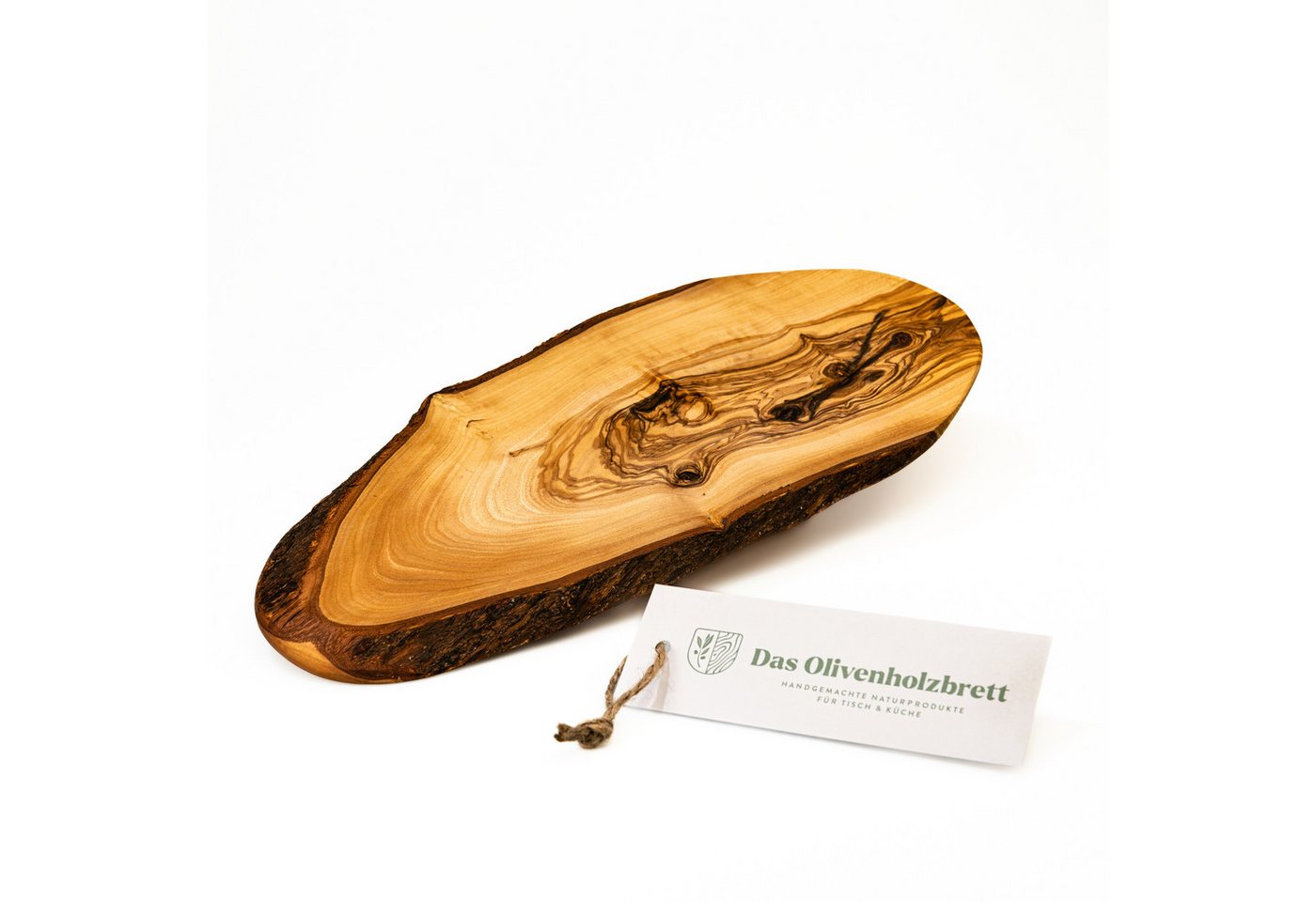 dasOlivenholzbrett Käsebrett Rustikales Servierbrett aus Olivenholz im Baumschnitt mit Rindenanteil, 25 dasOlivenholzbrett Käsebrett Rustikales Servierbrett aus Olivenholz im Baumschnitt mit Rindenanteil, 25 von dasOlivenholzbrett