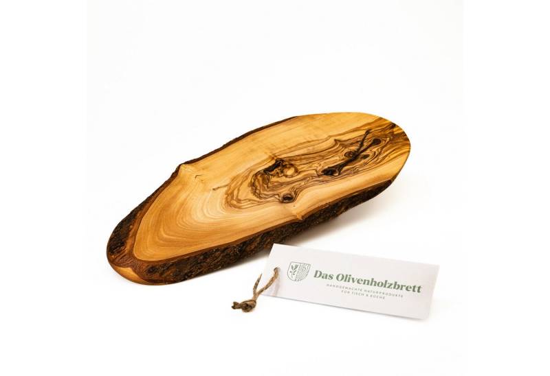 dasOlivenholzbrett Käsebrett Rustikales Servierbrett aus Olivenholz im Baumschnitt mit Rindenanteil, 25 dasOlivenholzbrett Käsebrett Rustikales Servierbrett aus Olivenholz im Baumschnitt mit Rindenanteil, 25 von dasOlivenholzbrett