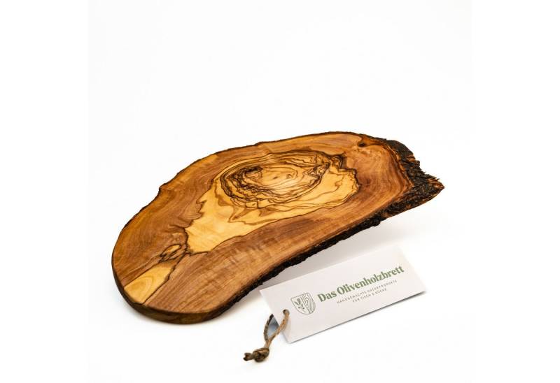 dasOlivenholzbrett Käsebrett Rustikales Servierbrett aus Olivenholz im Baumschnitt mit Rindenanteil, 30 dasOlivenholzbrett Käsebrett Rustikales Servierbrett aus Olivenholz im Baumschnitt mit Rindenanteil, 30 von dasOlivenholzbrett