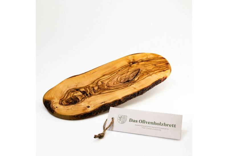 dasOlivenholzbrett Käsebrett Rustikales Servierbrett aus Olivenholz im Baumschnitt mit Rindenanteil, 35 dasOlivenholzbrett Käsebrett Rustikales Servierbrett aus Olivenholz im Baumschnitt mit Rindenanteil, 35 von dasOlivenholzbrett