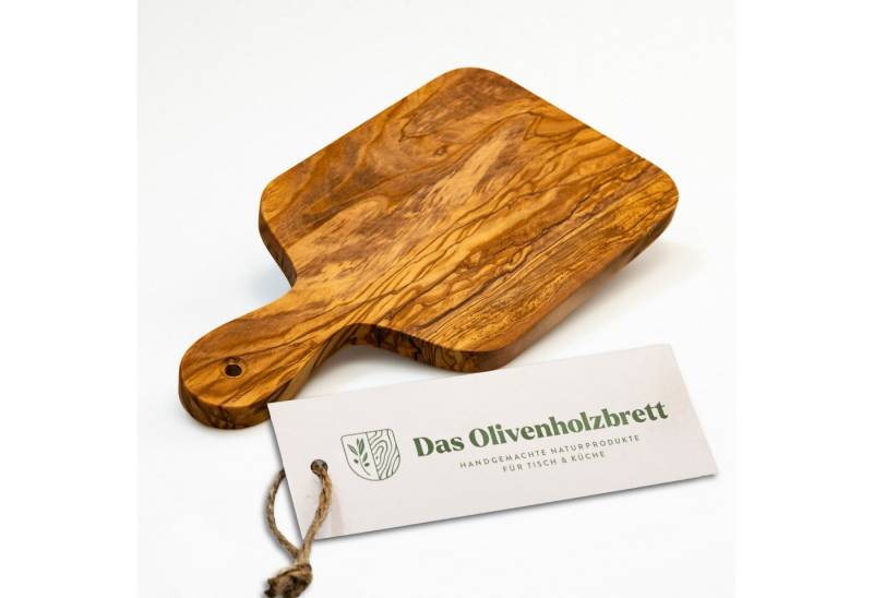 dasOlivenholzbrett Kräuterschneidebrett Servierbrett aus Olivenholz, rechteckig, mit Griff dasOlivenholzbrett Kräuterschneidebrett Servierbrett aus Olivenholz, rechteckig, mit Griff von dasOlivenholzbrett