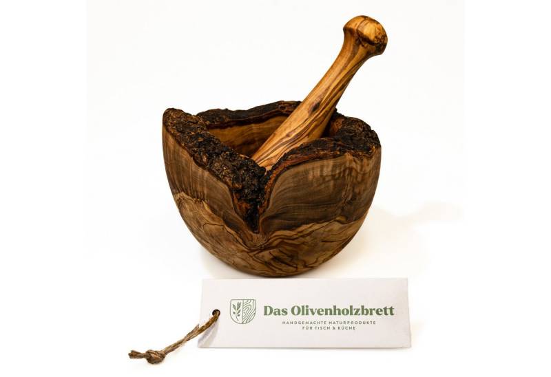dasOlivenholzbrett Mörser Mörser und Stößel aus Olivenholz in Naturoptik dasOlivenholzbrett Mörser Mörser und Stößel aus Olivenholz in Naturoptik von dasOlivenholzbrett