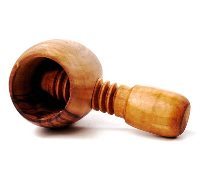 dasOlivenholzbrett Nussknacker Nussknacker aus Olivenholz mit Schraubgewinde, (1-tlg) von dasOlivenholzbrett