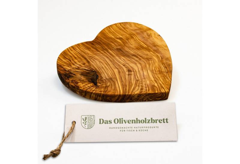 dasOlivenholzbrett Schneidebrett Brett aus Olivenholz in Herzform von dasOlivenholzbrett