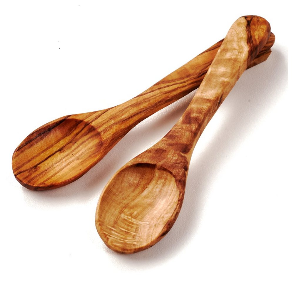 dasOlivenholzbrett Servierlöffel 2er Set Löffel aus Olivenholz von dasOlivenholzbrett