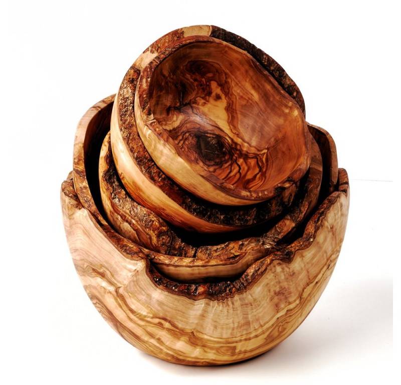 dasOlivenholzbrett Servierschale 5er Set Schale aus Olivenholz mit Naturrand, alle Größen dasOlivenholzbrett Servierschale 5er Set Schale aus Olivenholz mit Naturrand, alle Größen von dasOlivenholzbrett