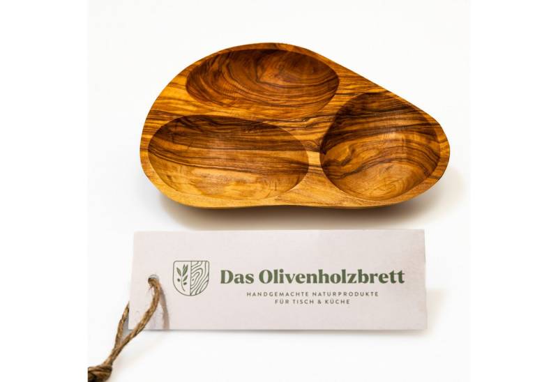 dasOlivenholzbrett Tapas-Schale 3-Fächer Schale aus Olivenholz dasOlivenholzbrett Tapas-Schale 3-Fächer Schale aus Olivenholz von dasOlivenholzbrett