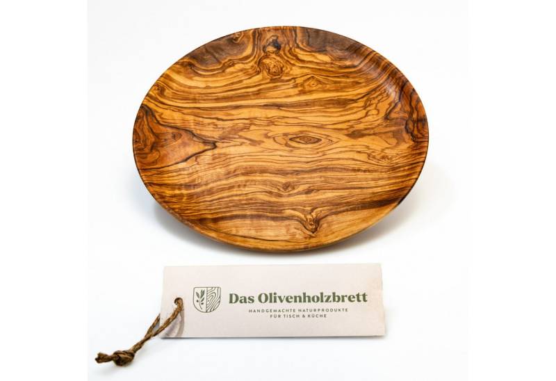 dasOlivenholzbrett Teller Holzteller aus Olivenholz rund von dasOlivenholzbrett