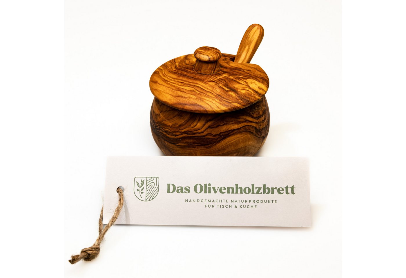 dasOlivenholzbrett Zuckerdose Zuckerdose mit Deckel und Loeffel von dasOlivenholzbrett
