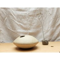 Keramik Handgetöpfert Steinzeug Vase Ufo Unglasiert Natürlich Simplicity Einfach Leben von dasfleissigeFaultier