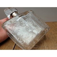 Vintage Likör Whisky Kristall Karaffe Geschliffen Mit 925 Sterling Silbermontur Gebrüder Deyhle Hamburg Trabrennbahn von dasfleissigeFaultier