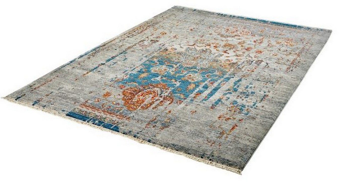 Teppich Teppich Laos blau 160*230 cm, daslagerhaus living, Höhe: 0,9 mm von daslagerhaus living