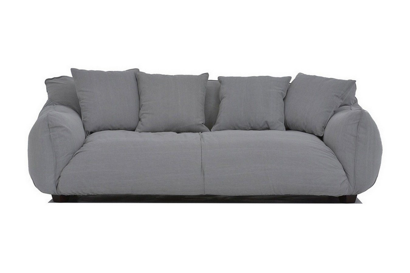 daslagerhaus living 2-Sitzer Sofa Gigi 3 Sitzer Stoff grau von daslagerhaus living