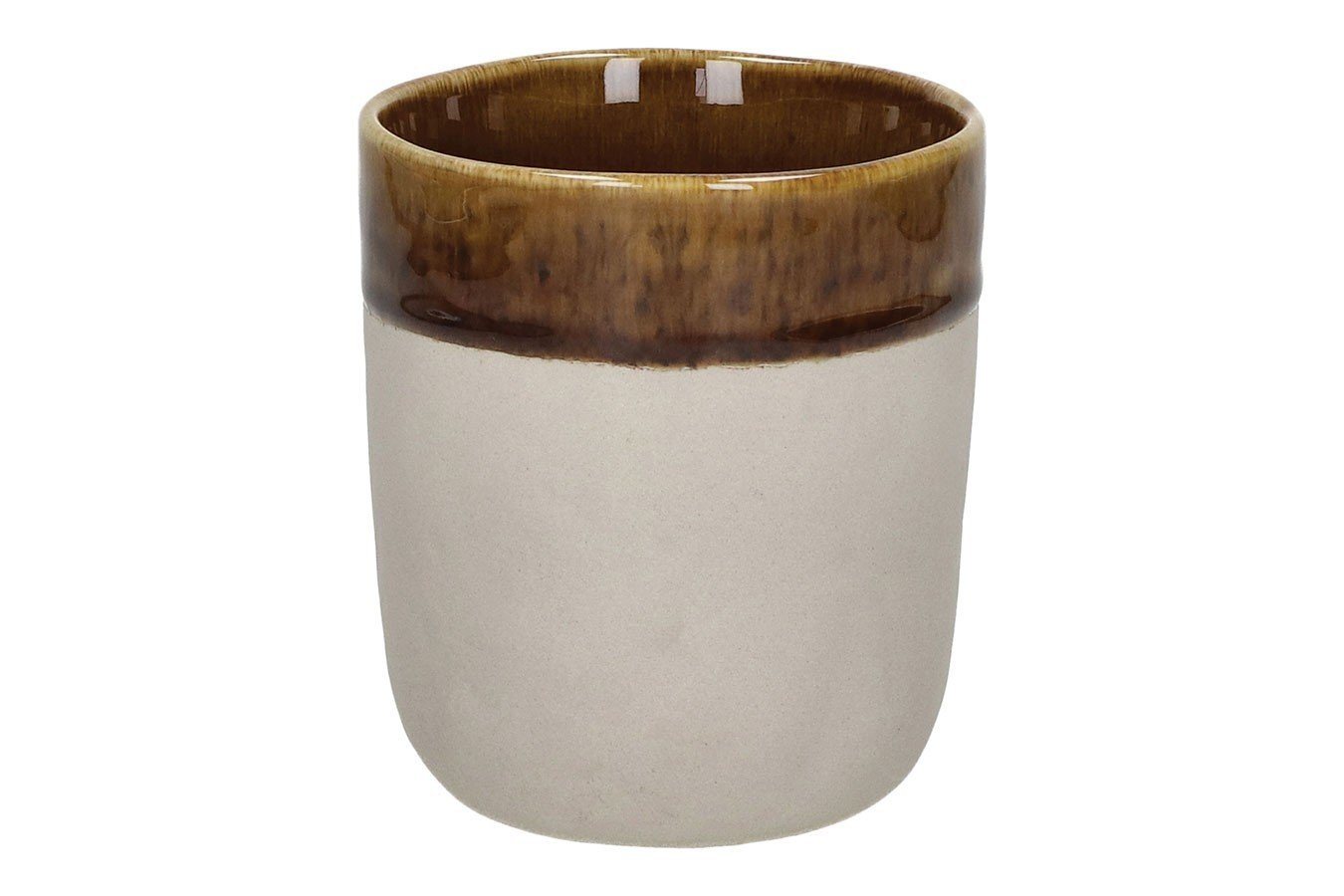 daslagerhaus living Aufbewahrungsbox Becher Spiro braun beige D 8 cm von daslagerhaus living