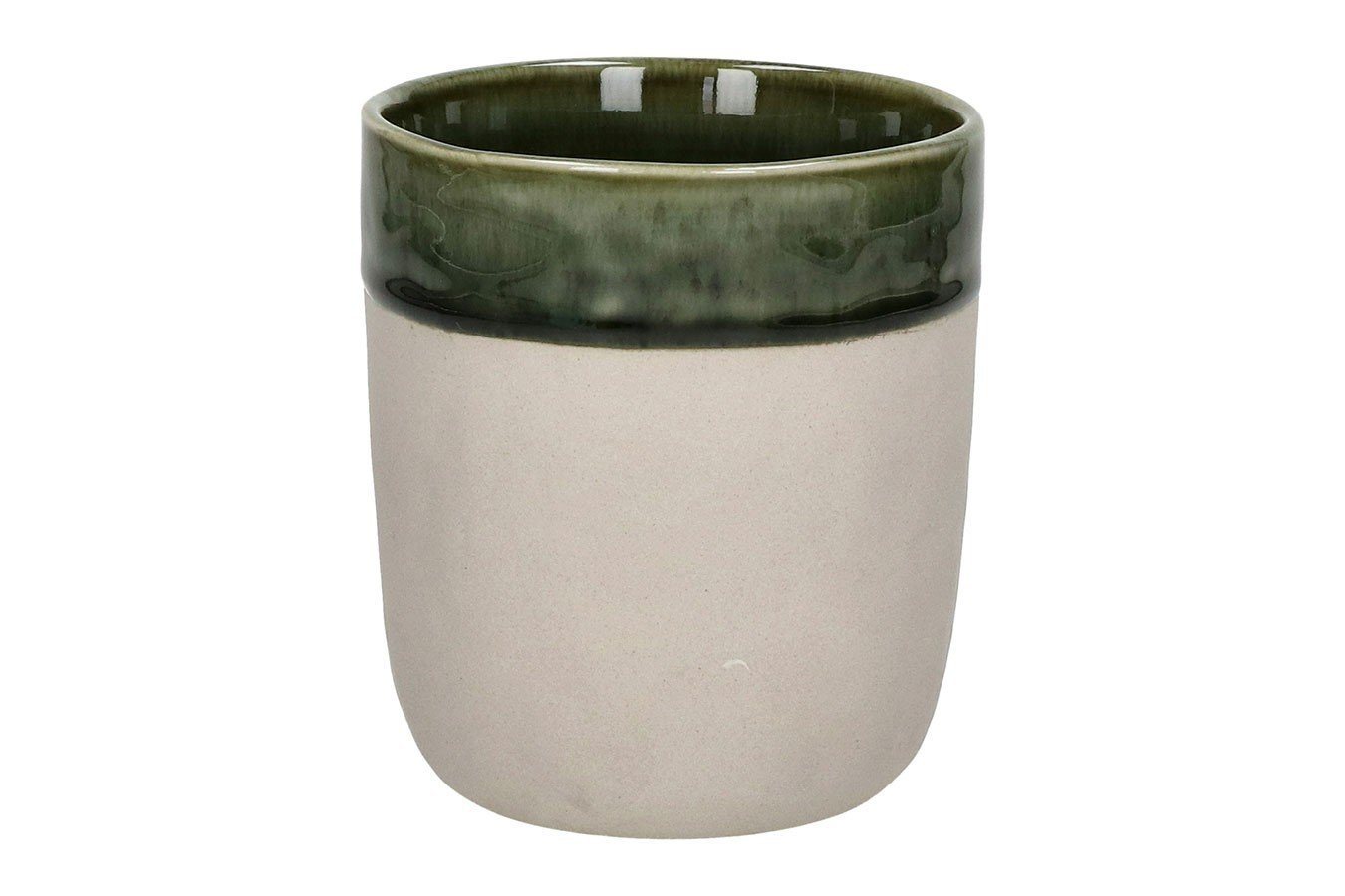 daslagerhaus living Aufbewahrungsbox Becher Spiro grün beige D 8 cm von daslagerhaus living