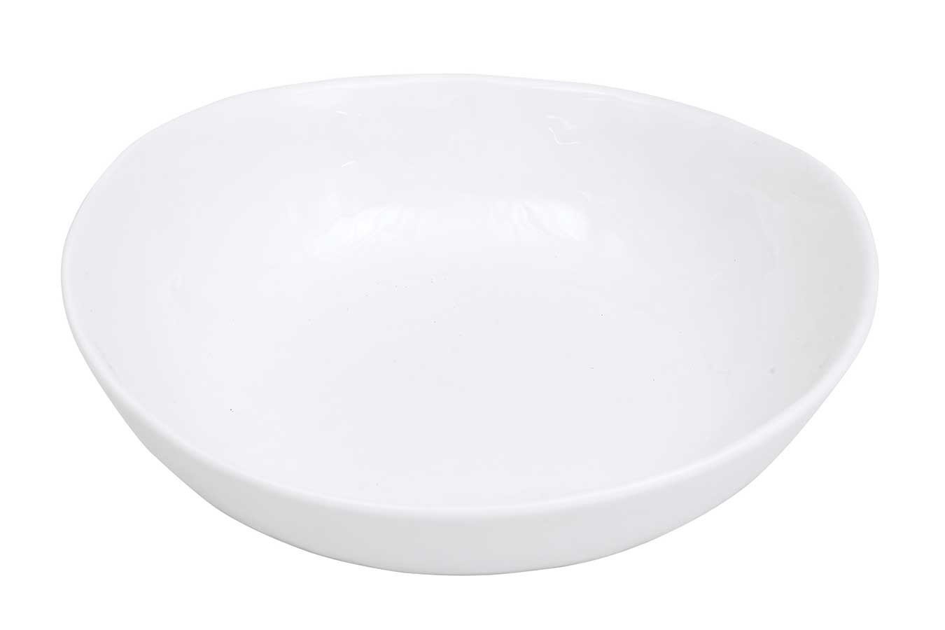 daslagerhaus living Aufbewahrungsbox Müslischale Porcelino oval weiß H 4cm von daslagerhaus living