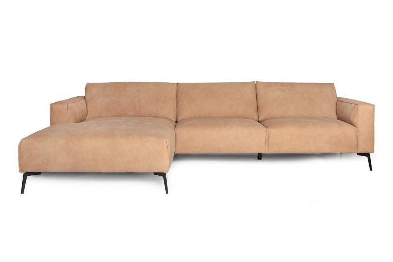 daslagerhaus living Big-Sofa Ecksofa Cameo Leder hellbraun von daslagerhaus living