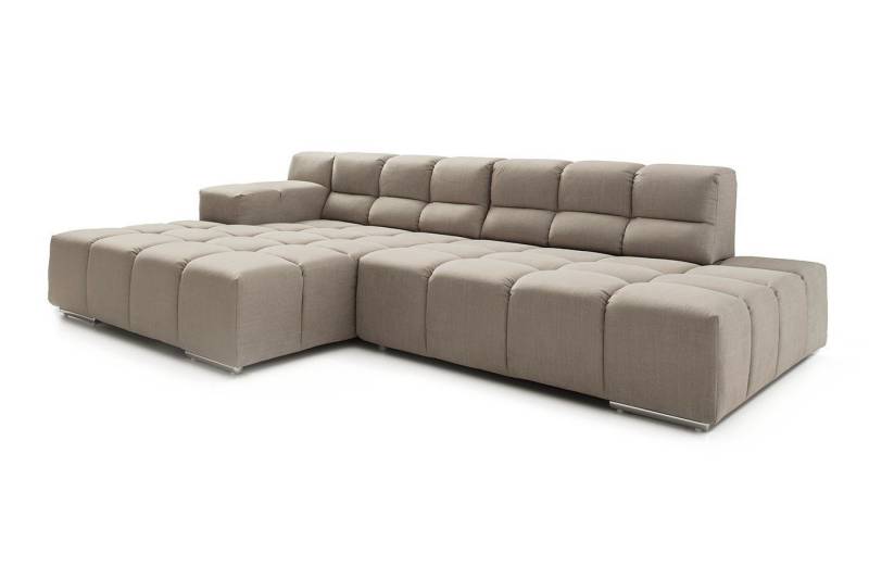 daslagerhaus living Big-Sofa Ecksofa Cube Stoff natur von daslagerhaus living