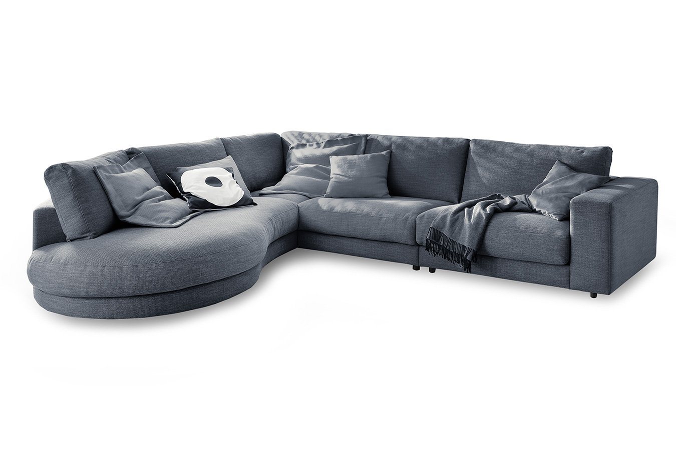 daslagerhaus living Big-Sofa Ecksofa Downtown Stoff von daslagerhaus living