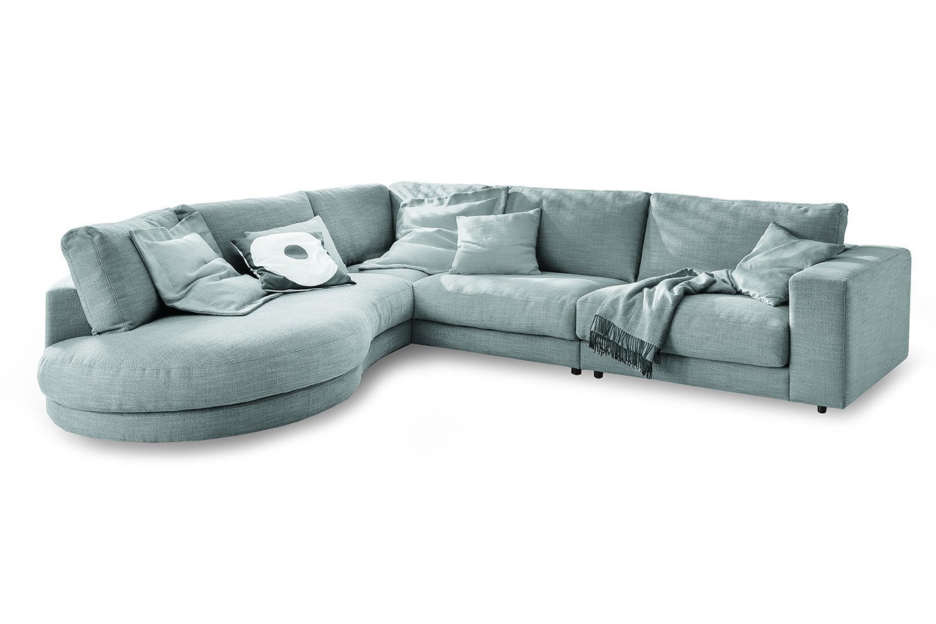 daslagerhaus living Big-Sofa Ecksofa Downtown Stoff von daslagerhaus living