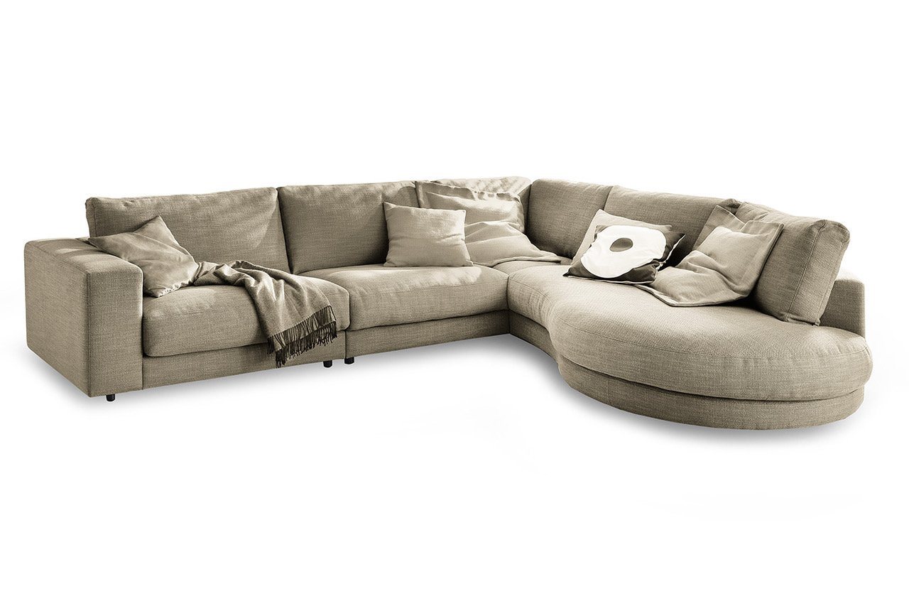 daslagerhaus living Big-Sofa Ecksofa Downtown Stoff von daslagerhaus living