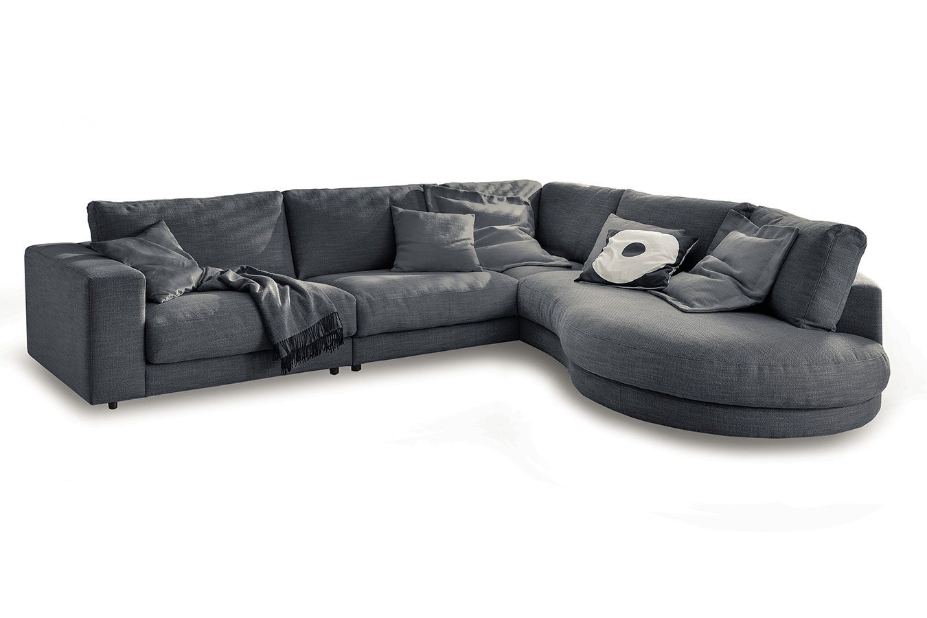 daslagerhaus living Big-Sofa Ecksofa Downtown Stoff von daslagerhaus living