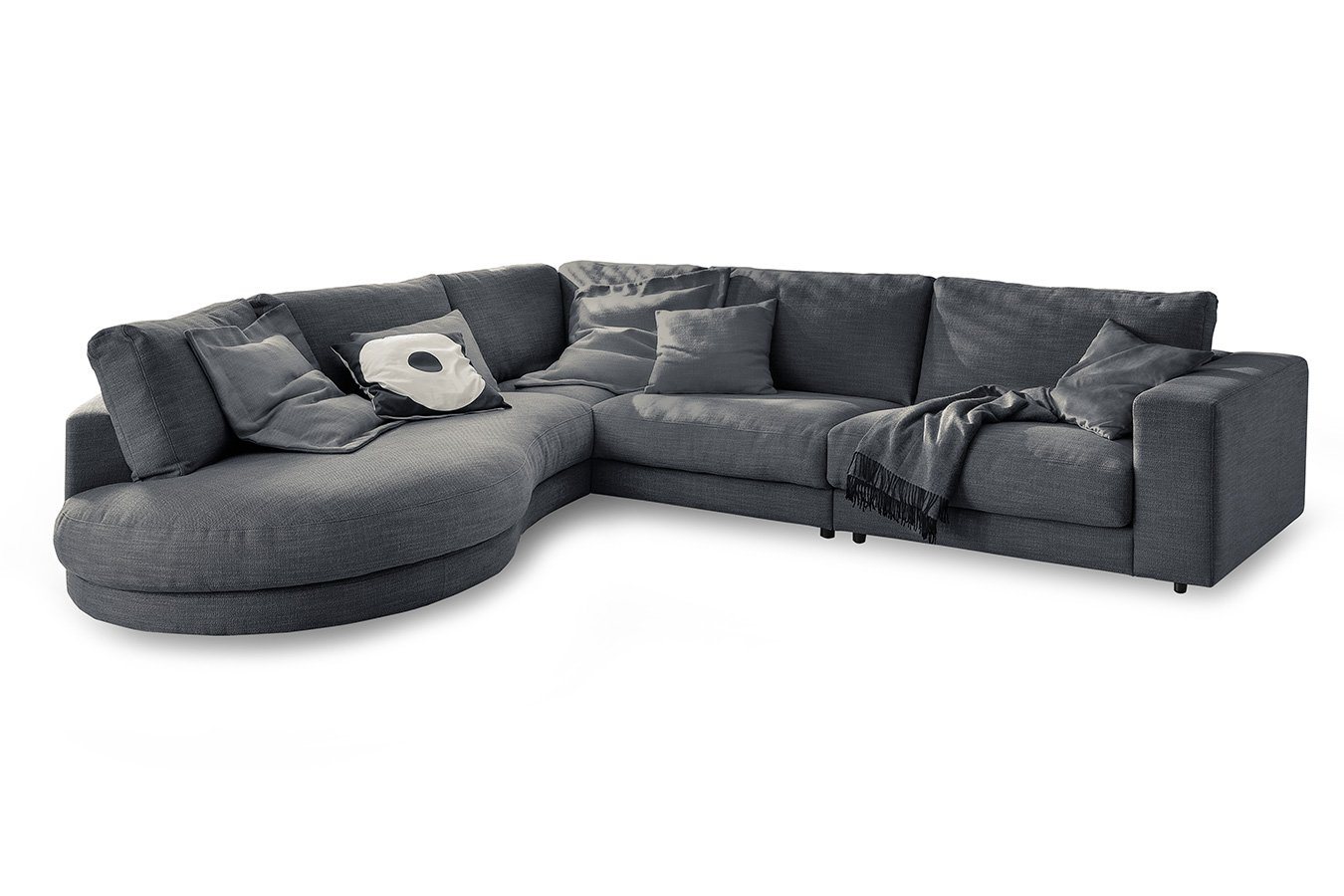 daslagerhaus living Big-Sofa Ecksofa Downtown Stoff von daslagerhaus living