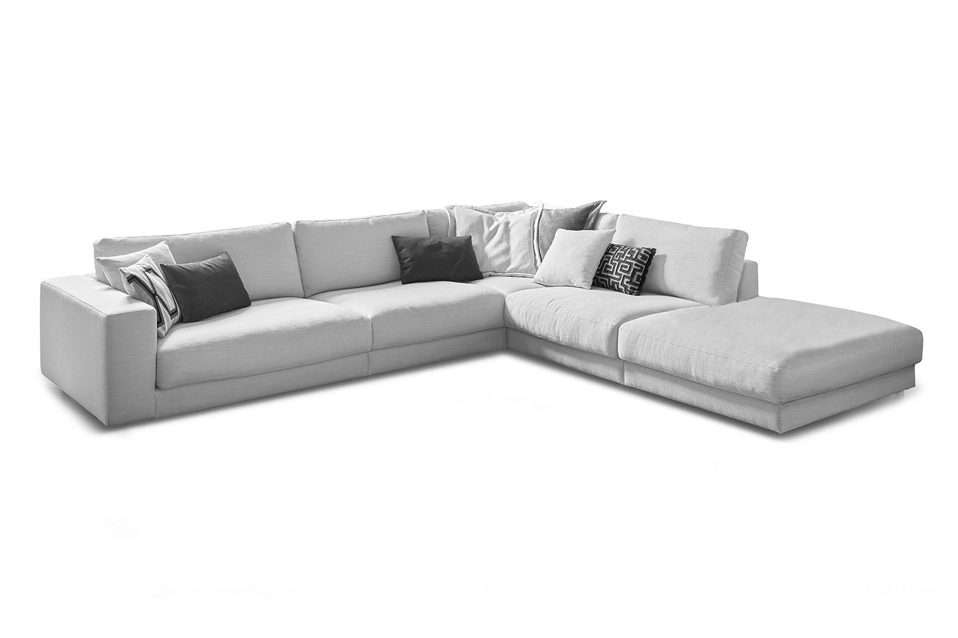 daslagerhaus living Big-Sofa Ecksofa Downtown Stoff von daslagerhaus living