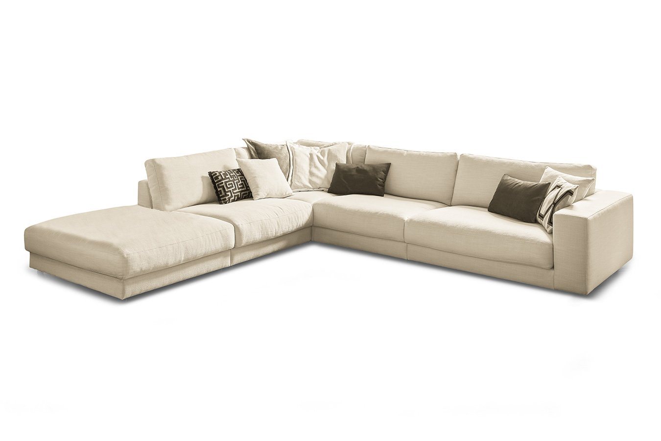 daslagerhaus living Big-Sofa Ecksofa Downtown Stoff von daslagerhaus living