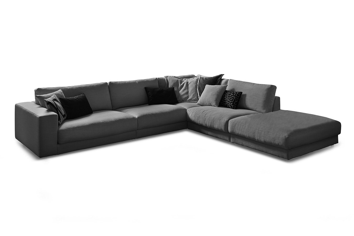 daslagerhaus living Big-Sofa Ecksofa Downtown Stoff von daslagerhaus living