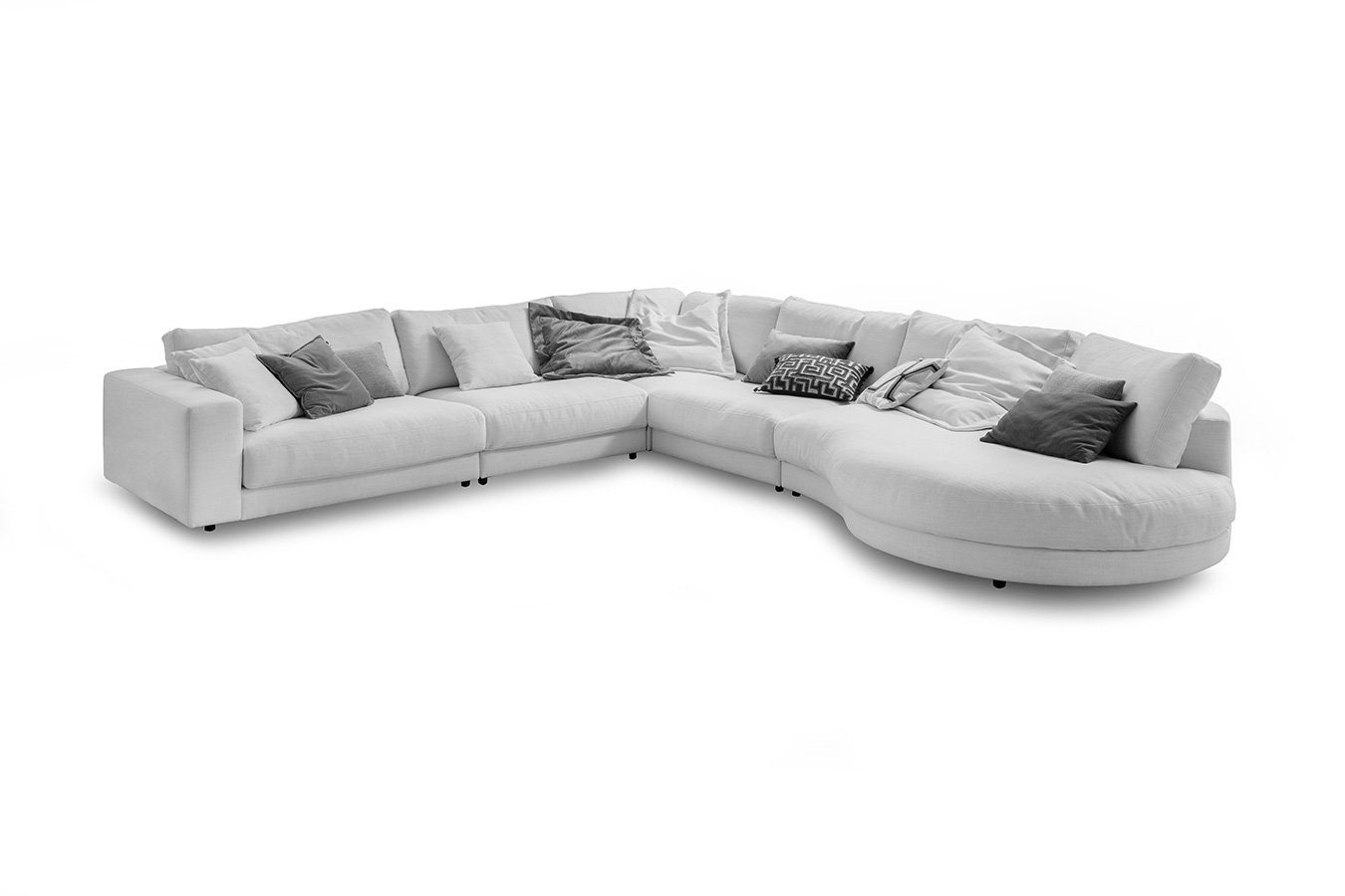 daslagerhaus living Big-Sofa Ecksofa Downtown Stoff von daslagerhaus living