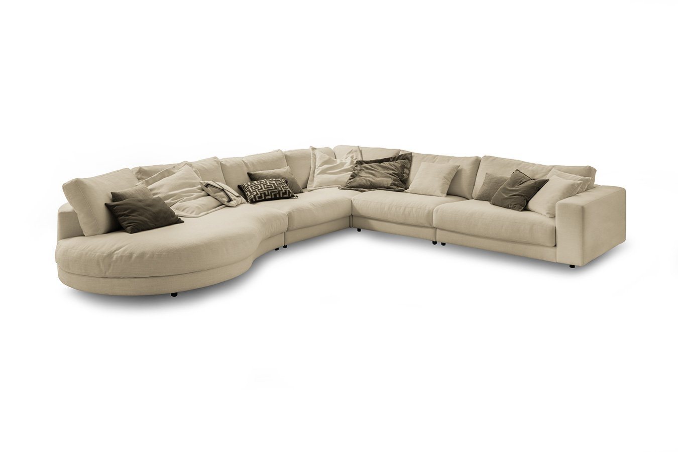 daslagerhaus living Big-Sofa Ecksofa Downtown Stoff von daslagerhaus living