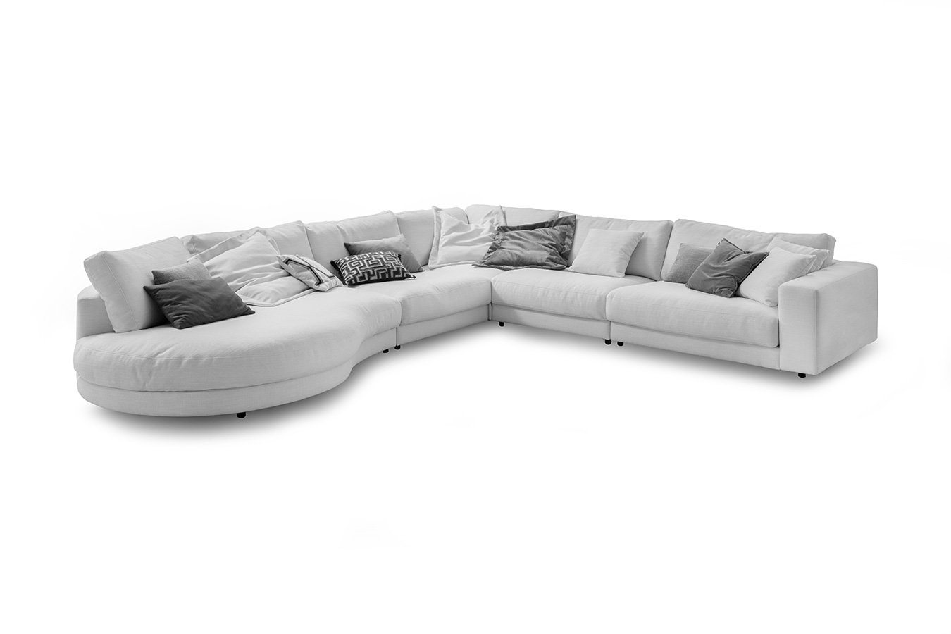 daslagerhaus living Big-Sofa Ecksofa Downtown Stoff von daslagerhaus living