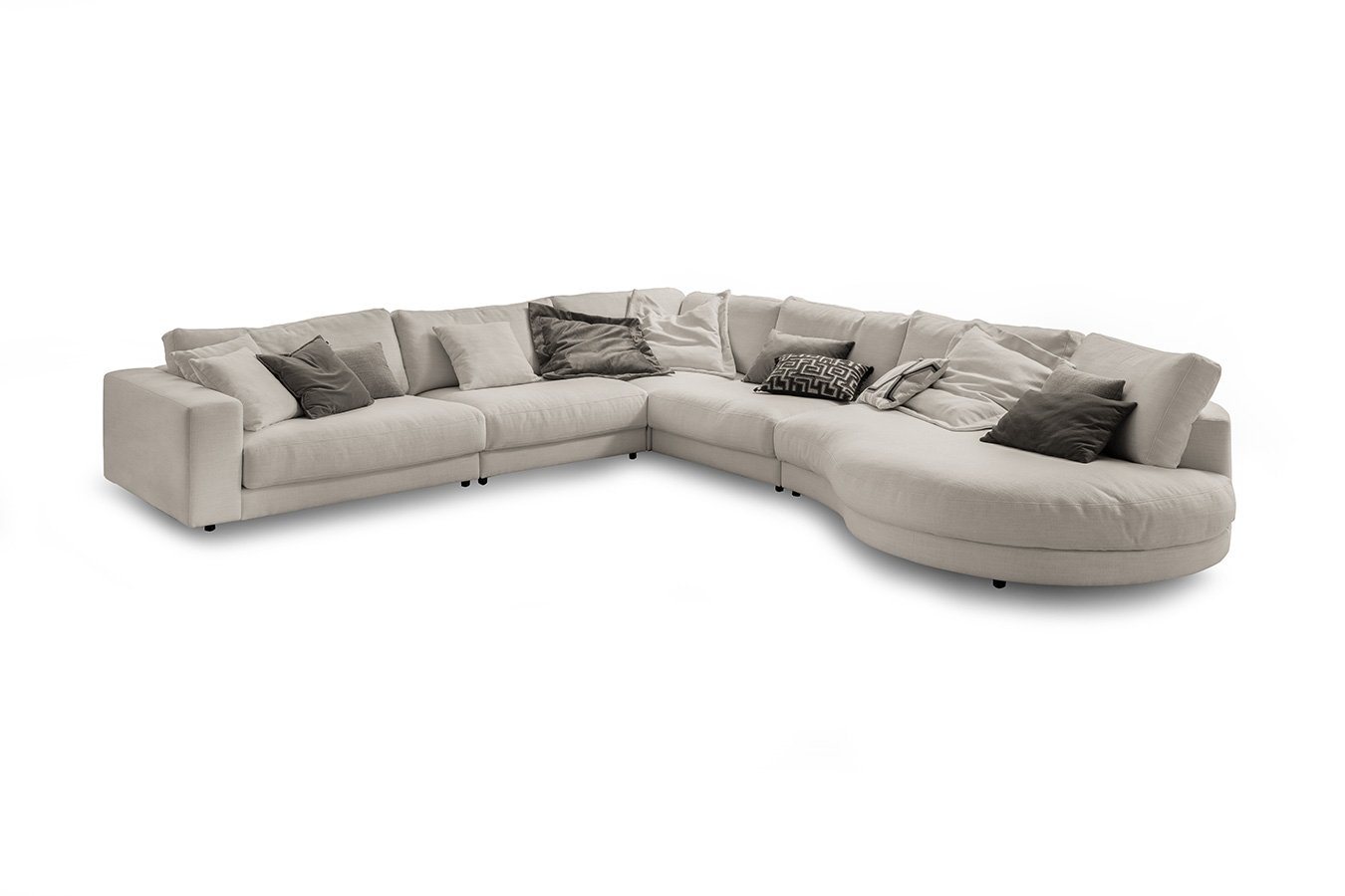 daslagerhaus living Big-Sofa Ecksofa Downtown Stoff von daslagerhaus living